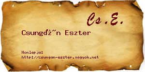 Csungán Eszter névjegykártya
