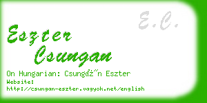 eszter csungan business card
